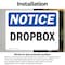 Signmission Dropbox, 14 in W x Rectangle, Vinyl Decal OS-2PACK-NS-D-1014-L-11567 - alternate 6